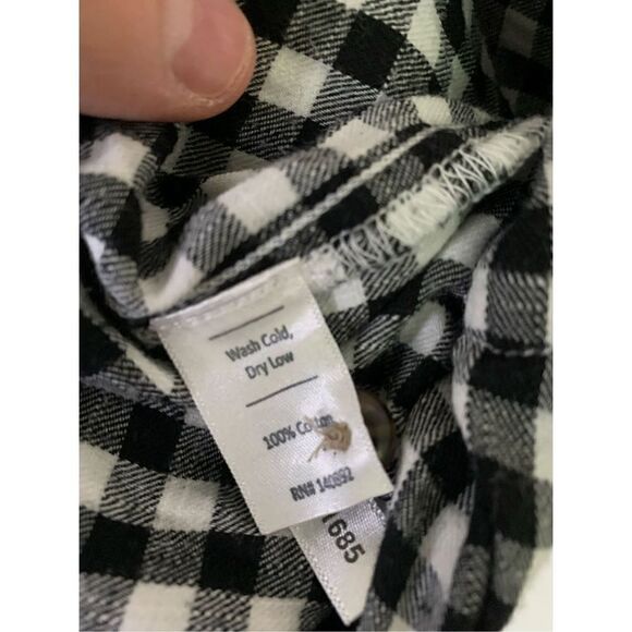 Marine Layer button down shirt black and white gingham women’s size small - Picture 4 of 4